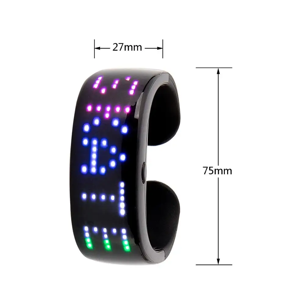 Новейший RGB светодиодный Bluetooth браслет программируемый приложение подключенный