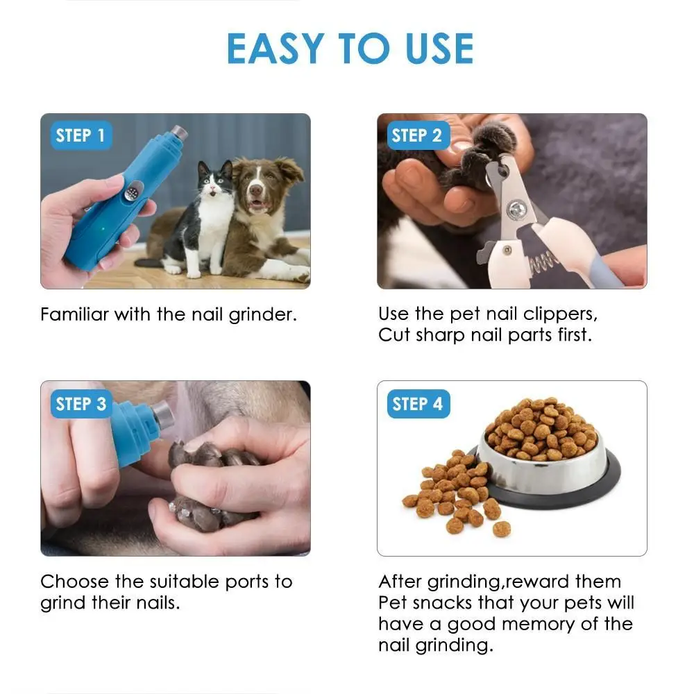 

Nail Sharpener Kit Electric Pet Nail Scissors Nail Clippers Painless Pedicure Cleaning Machine Pet Nail Clippers Pet Supplies