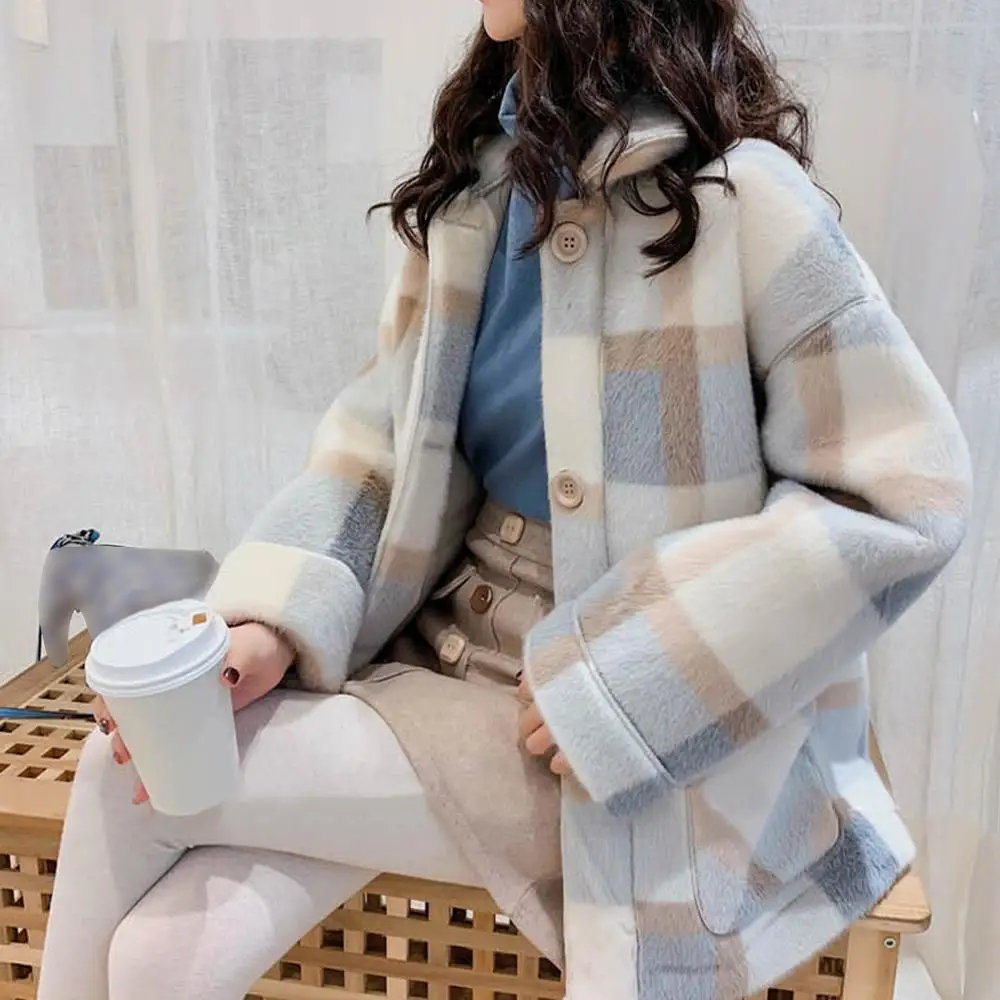 Плюшевое флисовое пальто размера плюс Женское зимнее пушистое 2019 модное