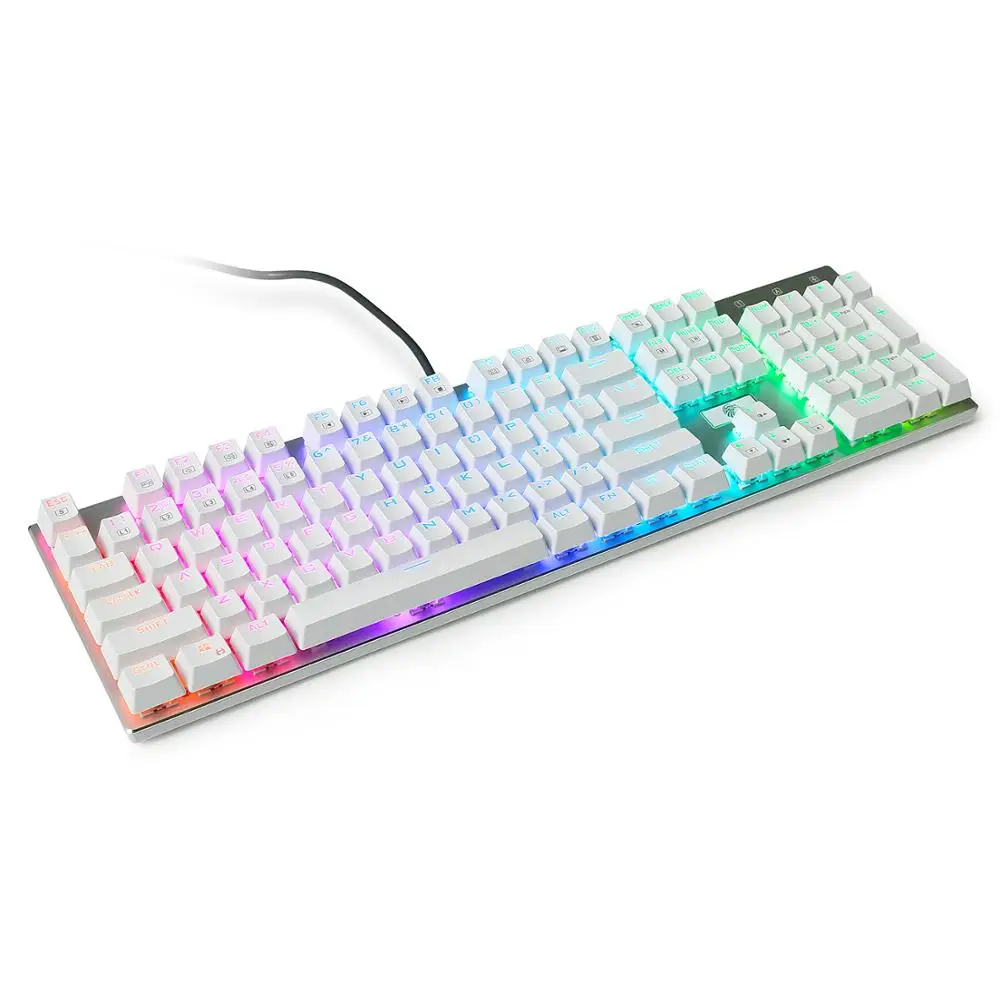 

Механическая игровая клавиатура Z-88 RGB, коричневый переключатель, тактильная слегка кипящая RGB-подсветка, водонепроницаемая, 104 клавиш, защит...