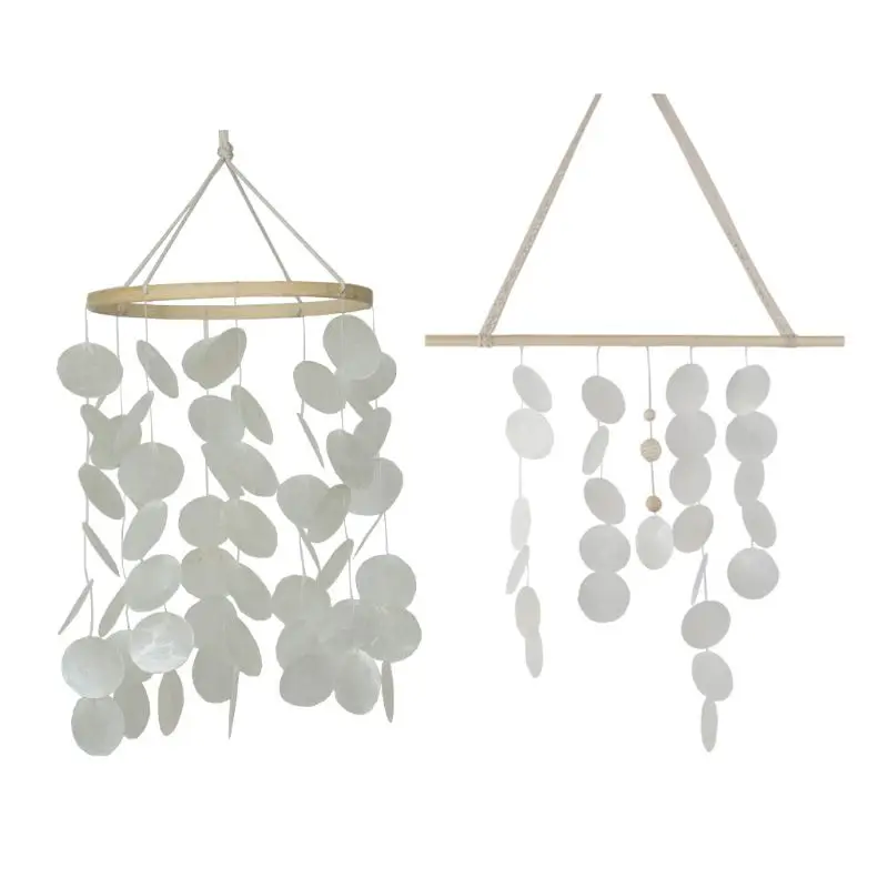 

Natural Shells Wind Chime Bedroom Balcony Room Ornaments Outdoor Garden Decor
