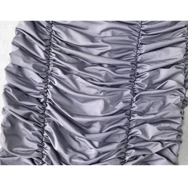 

New Fashion Ruched Pleated Dress Plus Size V Neck Sexy Night Club Women's Dresses OL Female Elegant Bodycon Clothing