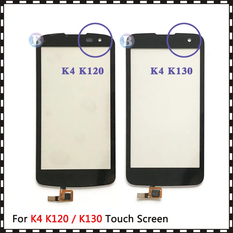 Сменный сенсорный экран 4 5 дюйма для LG K4 K120 K121 K120E K130 K130E внешнее стекло черная