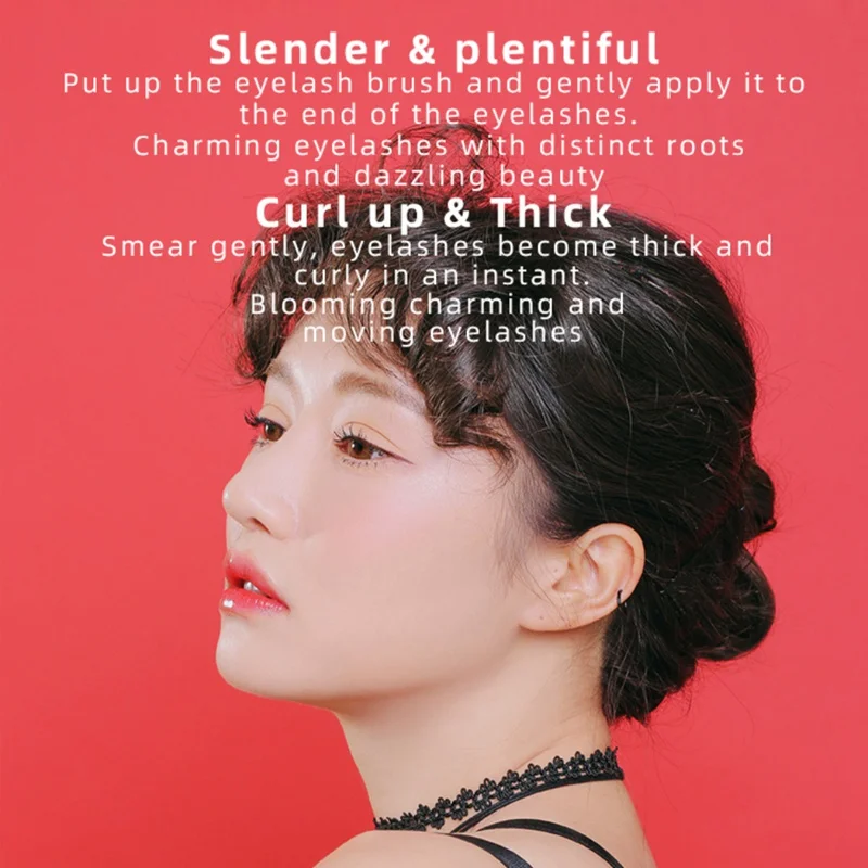 

Waterproof No Blooming Natural Eyelash Liquid Curling Slender Thick Eyelash Mascara Eye Makeup Cosmetic New