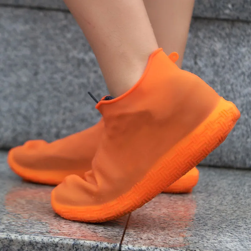 1 пара водонепроницаемых силиконовых чехлов для дождливой обуви многоразовые