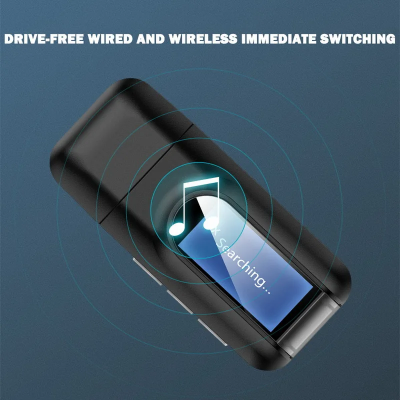 USB Bluetooth 5 0 аудио передатчик приемник ЖК-дисплей 3 мм стерео беспроводной адаптер