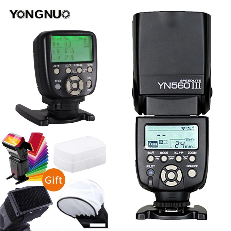 Беспроводная вспышка YONGNUO YN560III YN560-III YN560 III, триггер YN560-TX II для камер Canon, Nikon, Olympus, Pentax, Fuji Беспроводная вспышка YONGNUO YN560III YN560-III YN560 III, триггер YN560-TX II для камер Canon, Nikon, Olympus, Pentax, Fuji