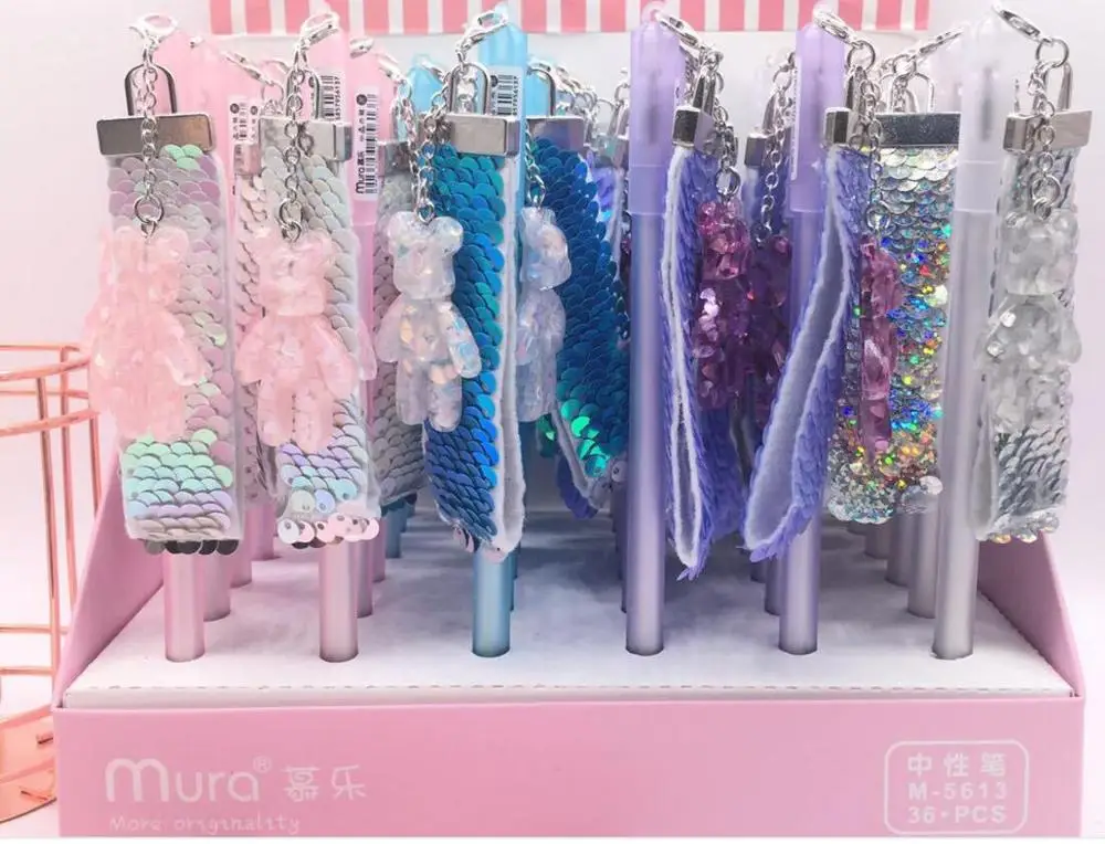 Милый Хрустальный медвежонок гелевая ручка с подвеской милый мультяшный