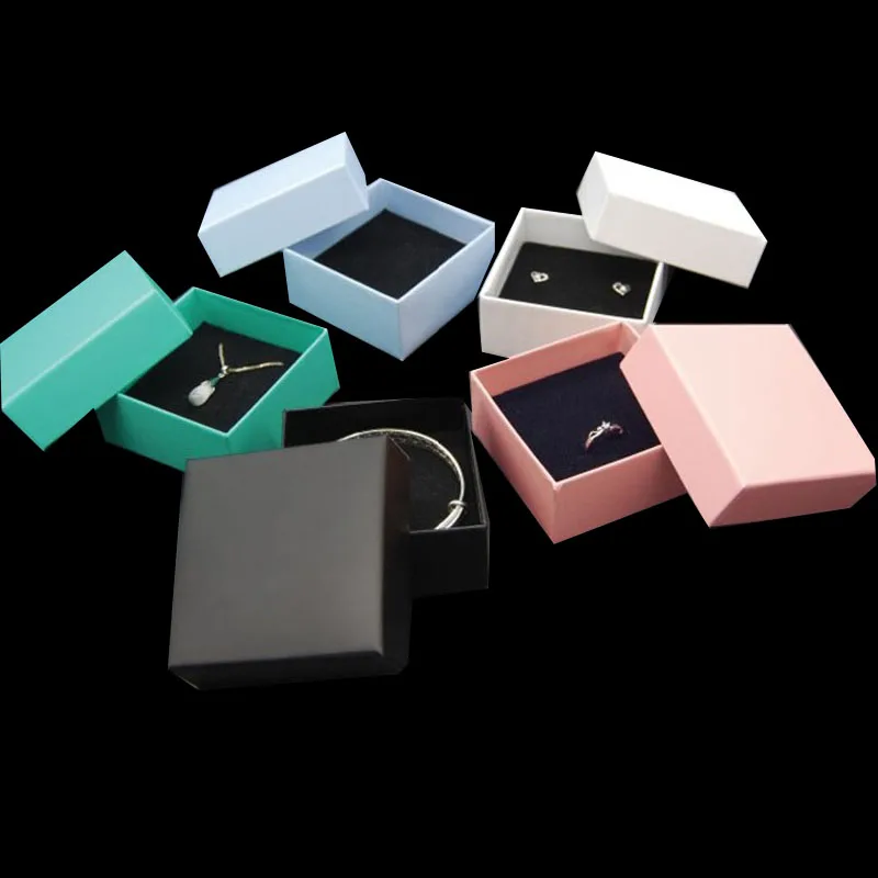 Квадратная коробка органайзер для ювелирных изделий помолвки колец серег