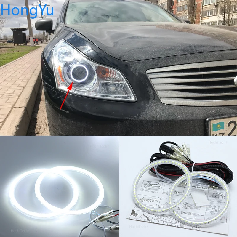 Для Infiniti G35 2006 2007 2008 супер яркий белый цвет 3528 SMD комплект светодиодов глаза ангела