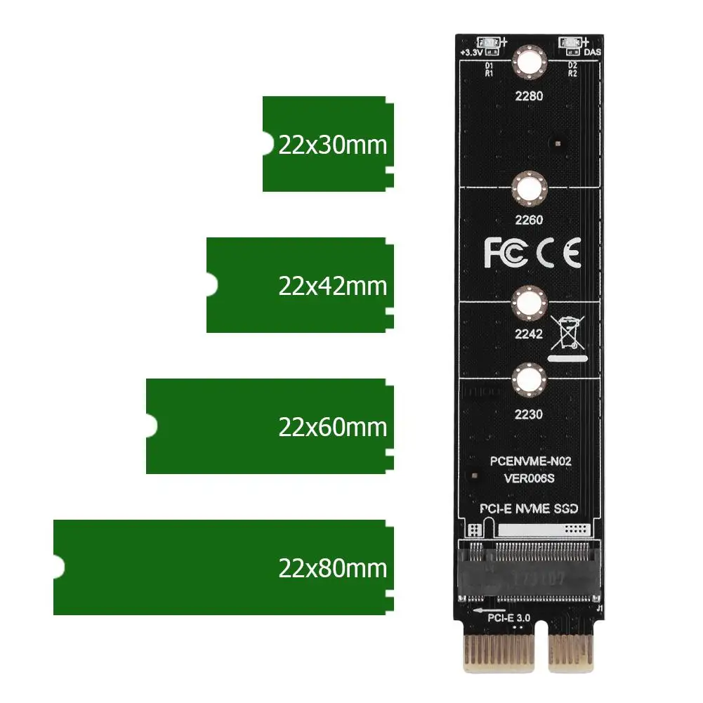 Переходная карта NVME PCIE M.2 SSD на PCI-E3.0 1x высокоскоростной удлинитель M Key NGFF
