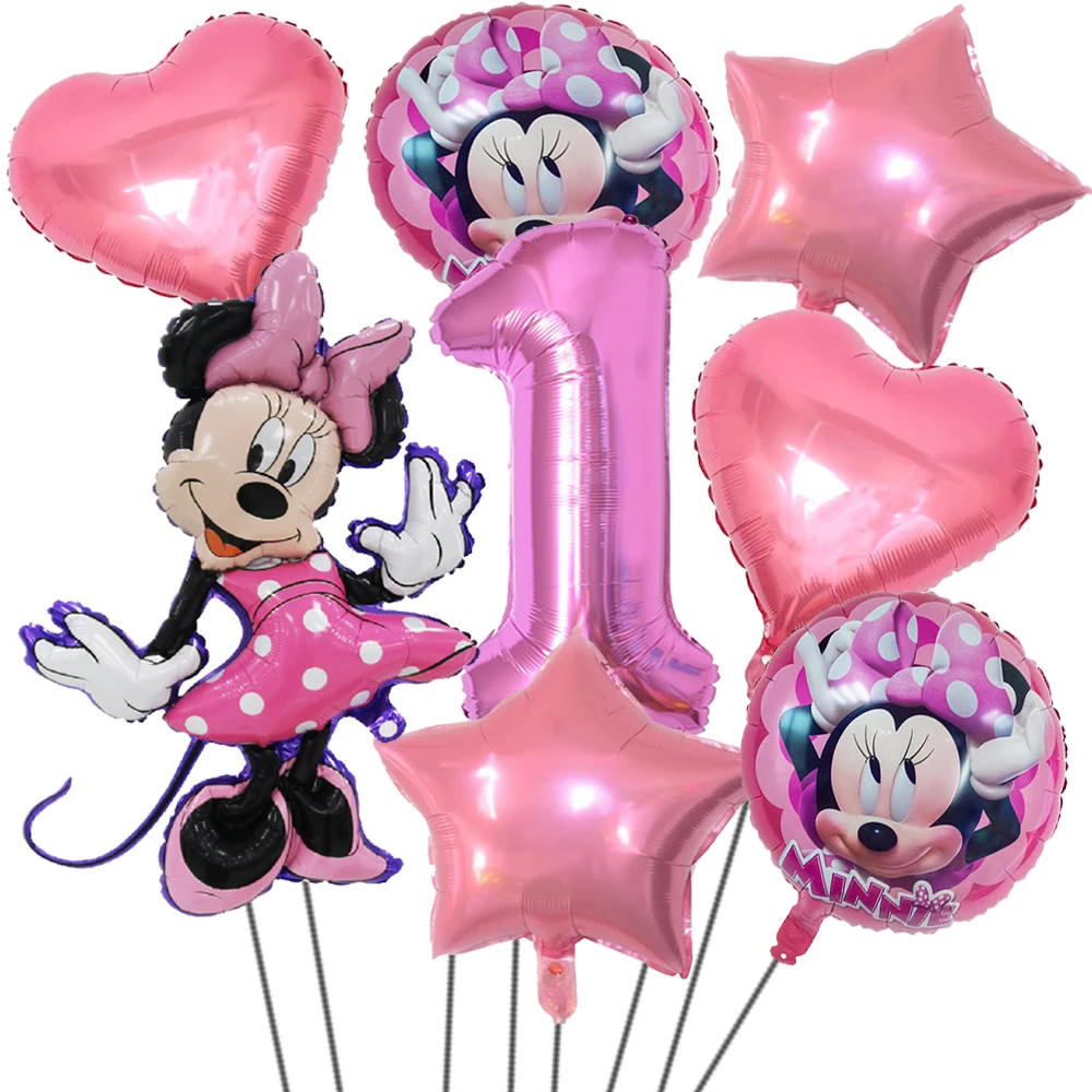 Набор воздушных шаров из фольги Минни 8 шт. |
