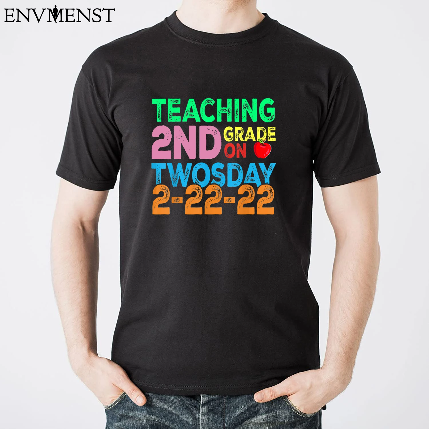 

Забавная хлопковая футболка на День святого Валентина 02-22-2022, уличная одежда для женщин и мужчин во вторник, Мужская футболка европейского р...