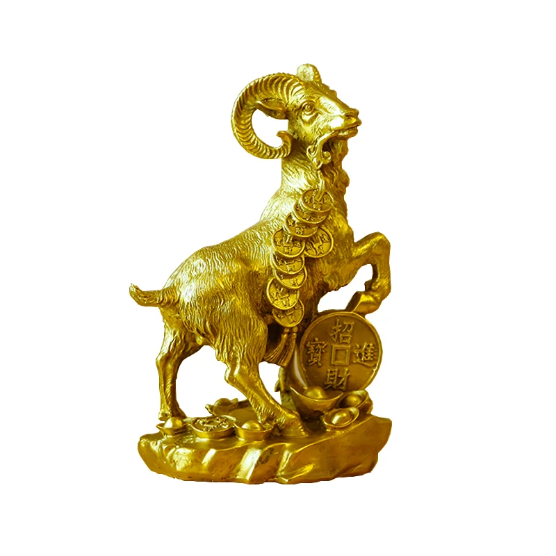

Feng Shui Brass Ruyi Sheep Three Rams Bring Bliss Ornaments Twelve Zodiac Sheep Crafts Mascot Small Copper Sheep Lucky Sheep