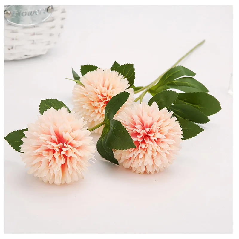 5 пучков/партия искусственные цветы одуванчика сад настоящий сенсорный 3 головки