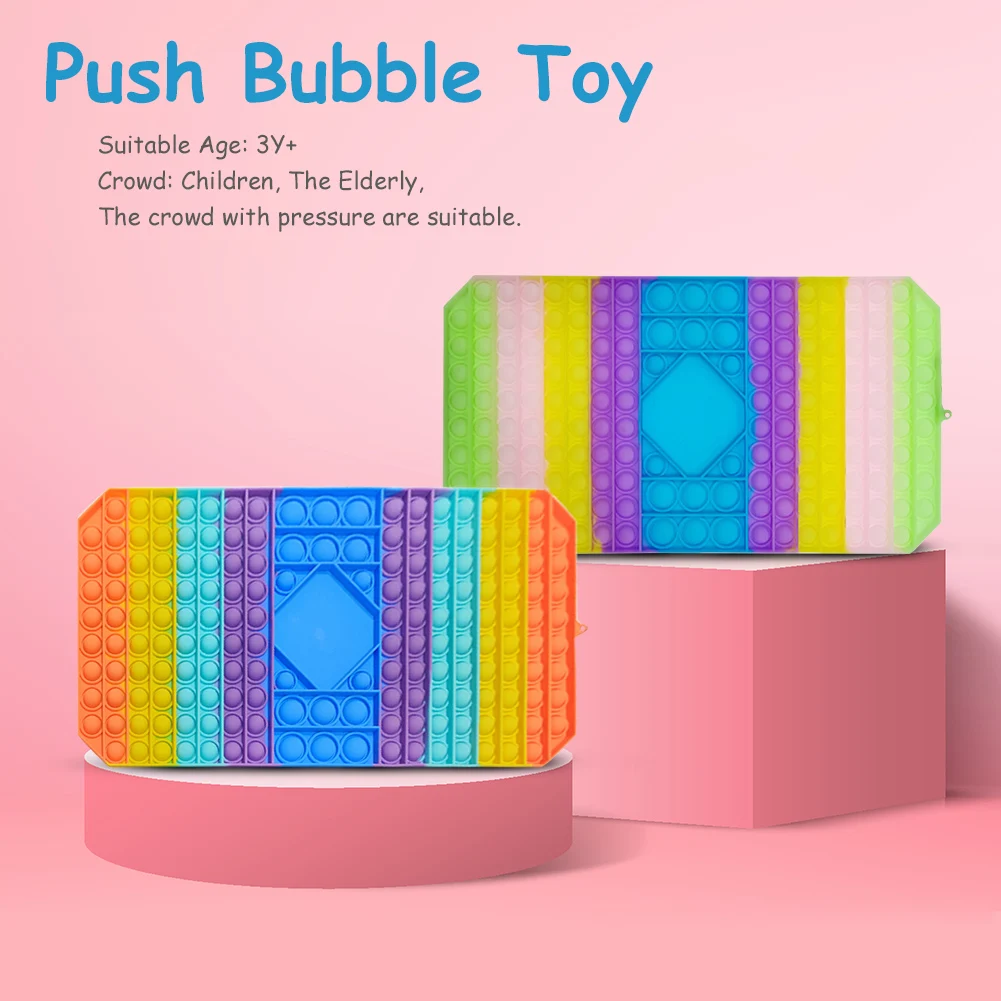 

Large Checkerboard Push Bubble Fidget Toys Stress Relief Puzzle Toy Autism Special Needs Sensory Toys Gifts for Kids Party Game