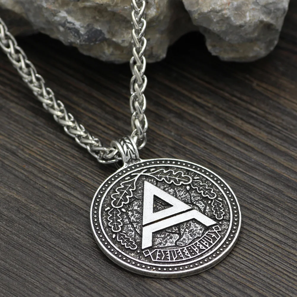 Мужской амулет языческий солнечное ожерелье с кулоном двойным Боком подарочной