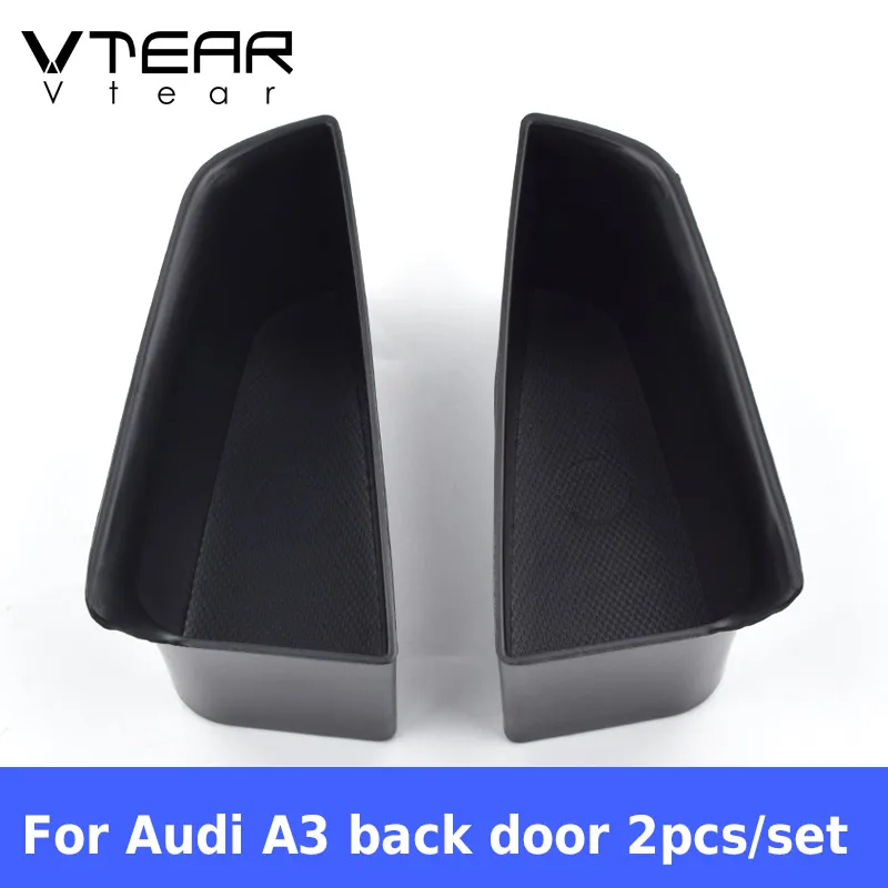 Vtear для Audi A3 дверной ящик хранения Abs контейнер подлокотник крышка интерьера