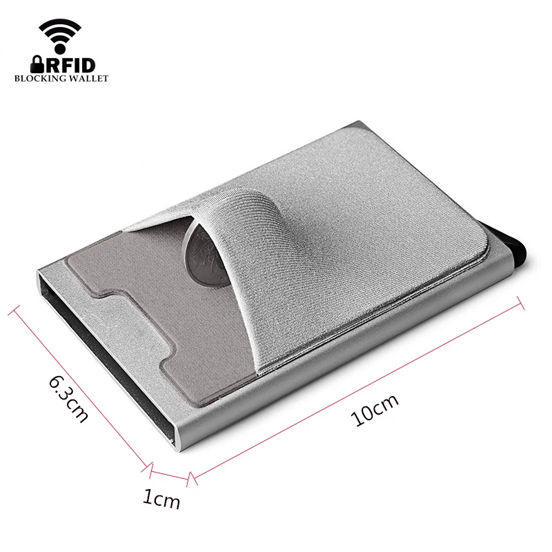 Деловой мужской чехол DIENQI металлический кошелек для кредитных карт блестящий