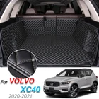 Кожаный коврик для багажника автомобиля Volvo XC40 2020-2021, подкладка для груза, напольный коврик для багажника, ковер, автомобильные аксессуары