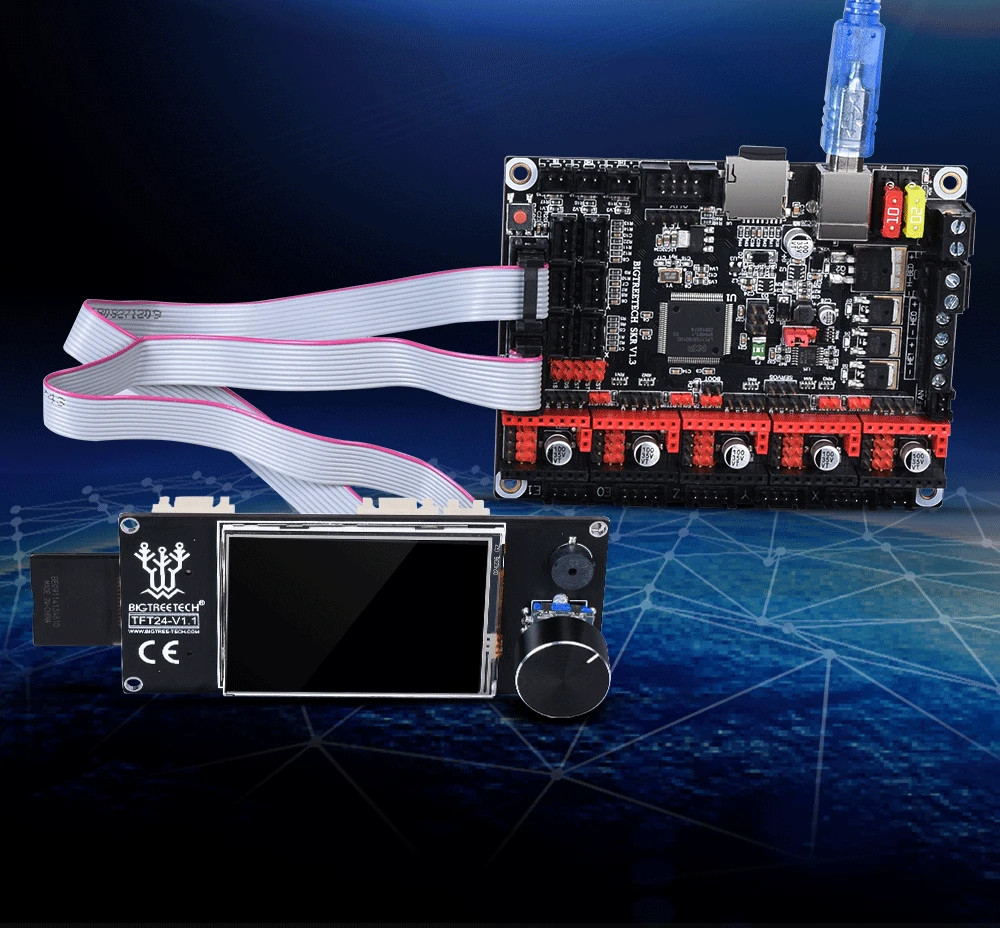 BIGTREETECH SKR V1.3 3D-принтер+ TFT24 сенсорный экран+ TMC2209 TMC2208 UART TMC2130 для Ender 3/5 MKS GEN L части 3d принтера