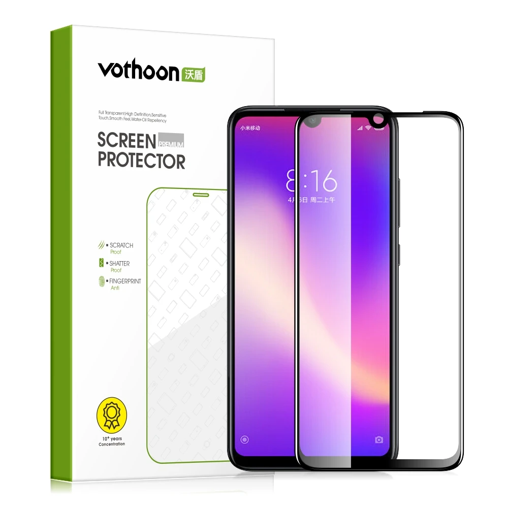 Закаленное стекло votoon для Xiaomi Redmi Note 7 Pro 7A K20 полное покрытие Защита экрана Mi 8 9 se Lite