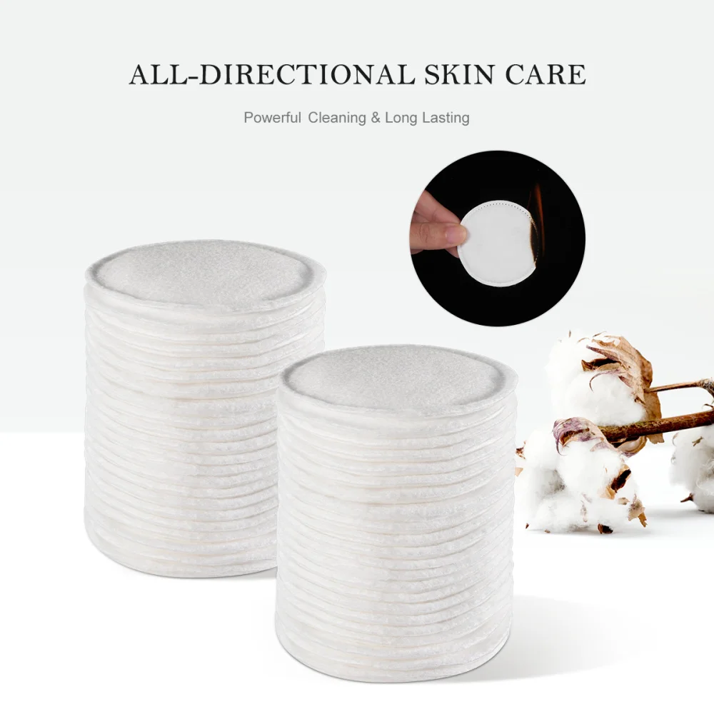 

Frcolor 200 Pcs Makeup Cotton Round Pads Thickened Three Layer Facial Cotton Pads Remover