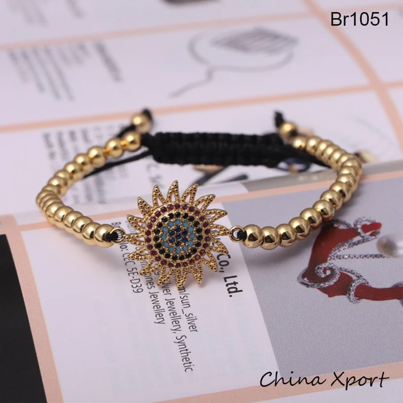 Красивые браслеты с подсолнухами для мужчин и женщин плетеные Новое поступление