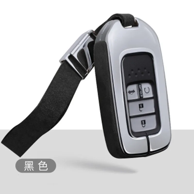 Цинковый сплав кожаный чехол для автомобиля дистанционного ключа Honda Civic Accord Pilot
