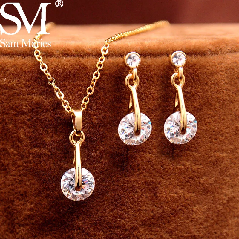 Индийские ювелирные изделия Свадебные Ювелирные наборы Модный золотой цвет