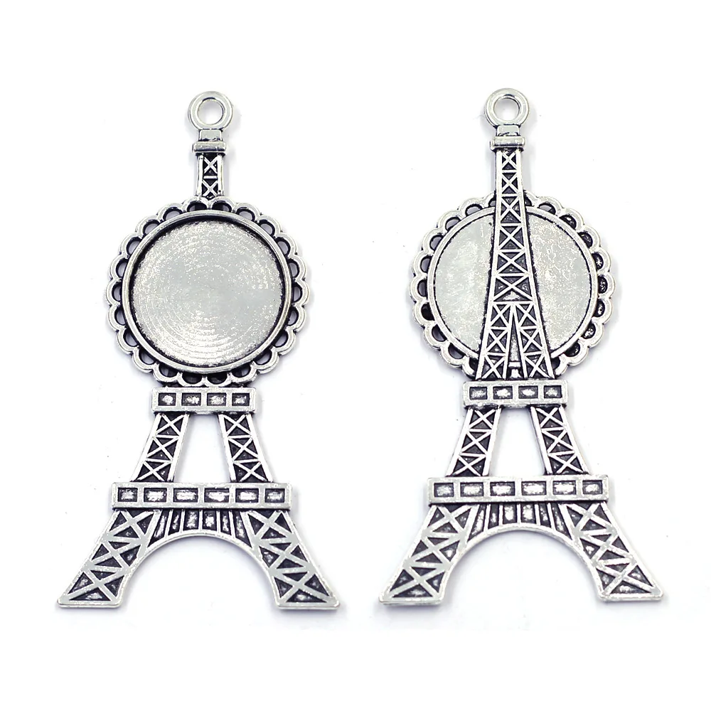

10Pcs Pendants Blank Cameo Cabochon Base Tray Bezel Setting Bronze Silver Tone Zinc Jewelry DIY Making Findings