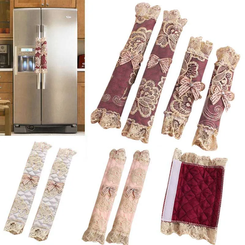 2019 Горячая продажа 2 шт чехлы на ручки холодильника Ручка дверцы Чехлы вышитые