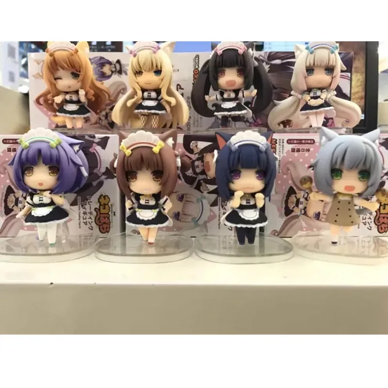 8 шт./компл. Q Posket Nekopara Chocola ваниль ПВХ фигура аниме японские модели игрушки