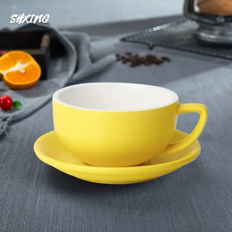 Кофейная чашка для латте 300 мл в европейском стиле керамическая утолщенная