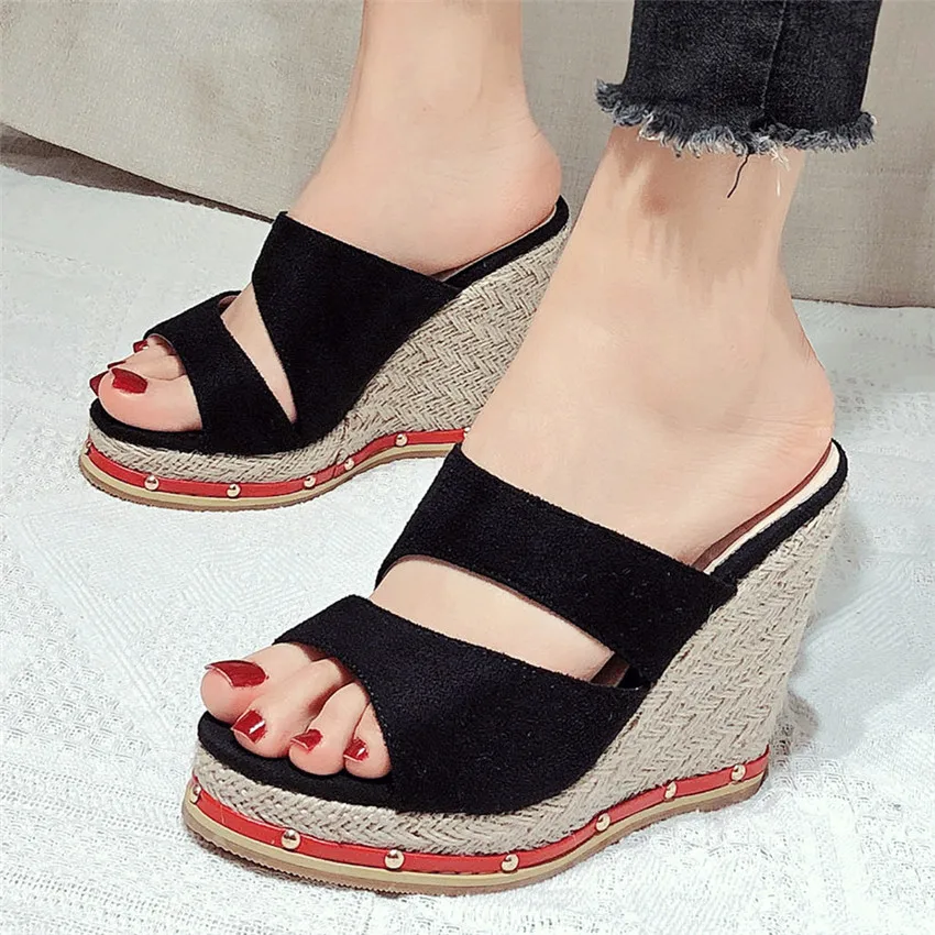 Platform Sandals High Heels Women Shoes Wedges Gladiator Woman Plus Size 34 - 40 41 42 43 44 45 46 47 48 49 50 | Обувь