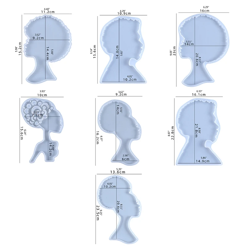 Африканский женский поднос из смолы форма для Африканской богини силиконовая