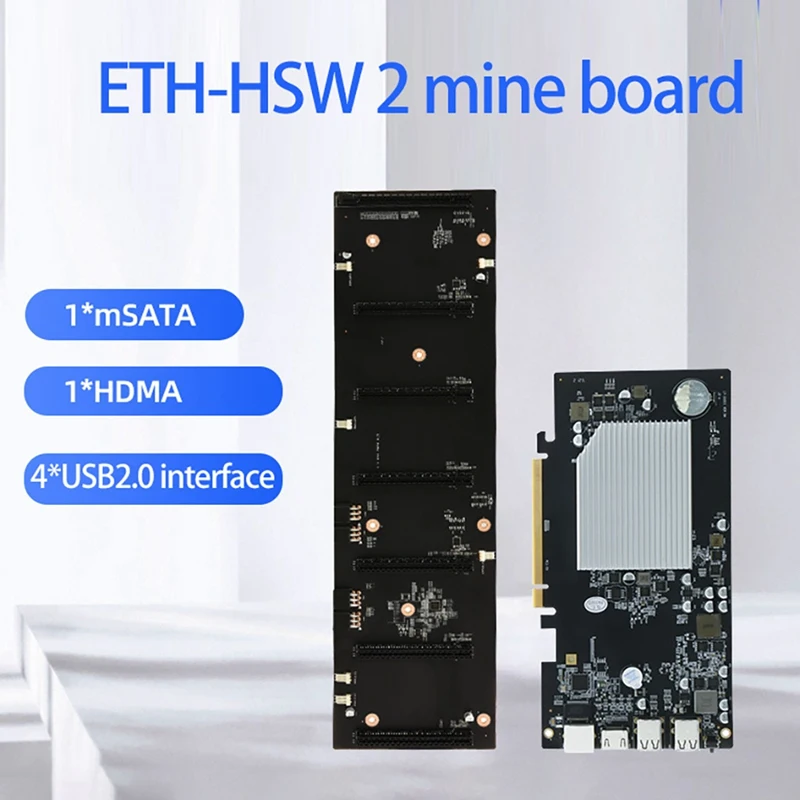 Семейная материнская плата для майнинга с 8G DDR3 RAM + 6X 8Pin кабели питания 6 карт PCIEX16