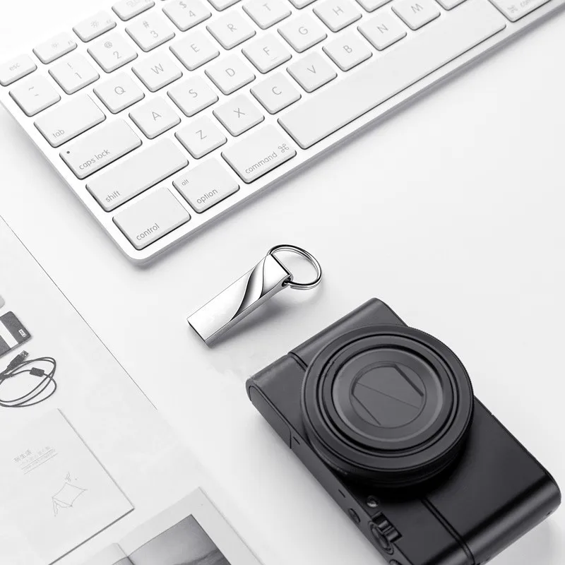 Креативный usb флеш-накопитель 128 Гб 64 Гб металлический ключ Флешка 32 ГБ флеш-накопитель 16 ГБ 8 ГБ USB 2,0 флеш-карта памяти бесплатный логотип