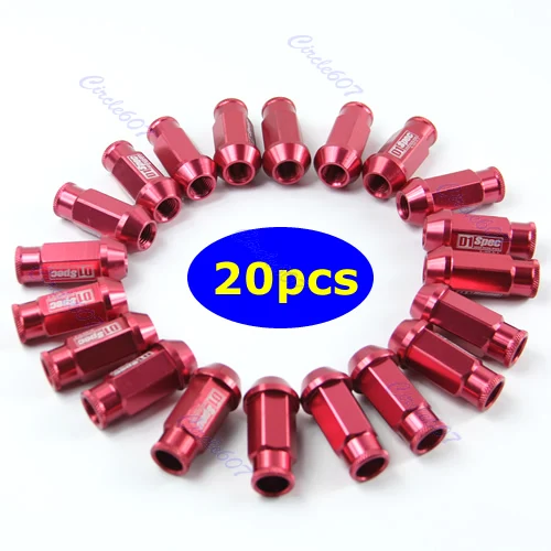 Горячая новинка 20 шт D1 Spec M12 x 1 5 гоночные гайки для колес винты красные|Гайки и