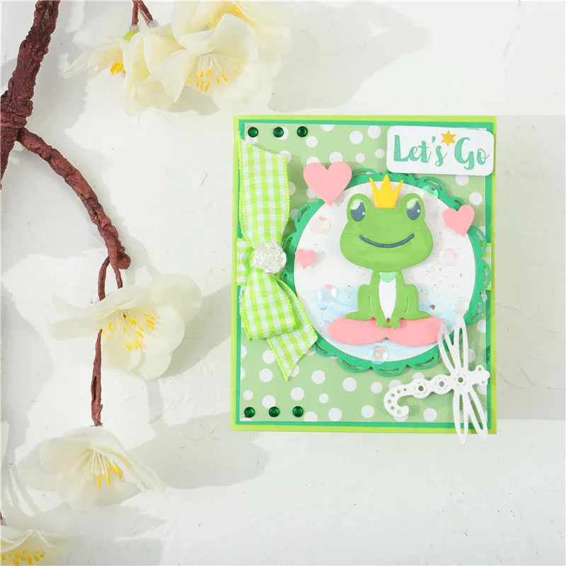 Металлические штампы Eastshape в виде лягушки новинка лотос лист любовь принц