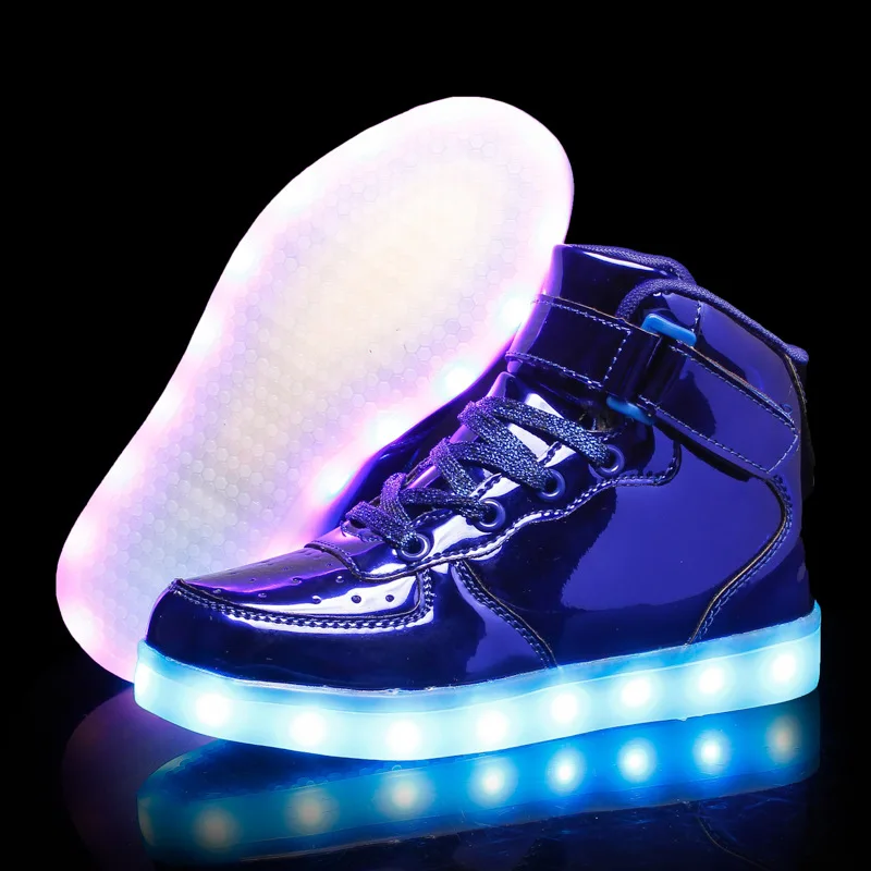 LED luminous shoes autumn winter cross-border 2019 high-cut men boy girl women casual sports | Обувь