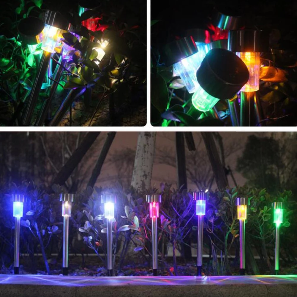 

10pcs Solar Led Solar Lights Stainless Steel Viewing Garden Lawn Lamp Garden Path Landscape Lights Road Path Decorative Lighting
