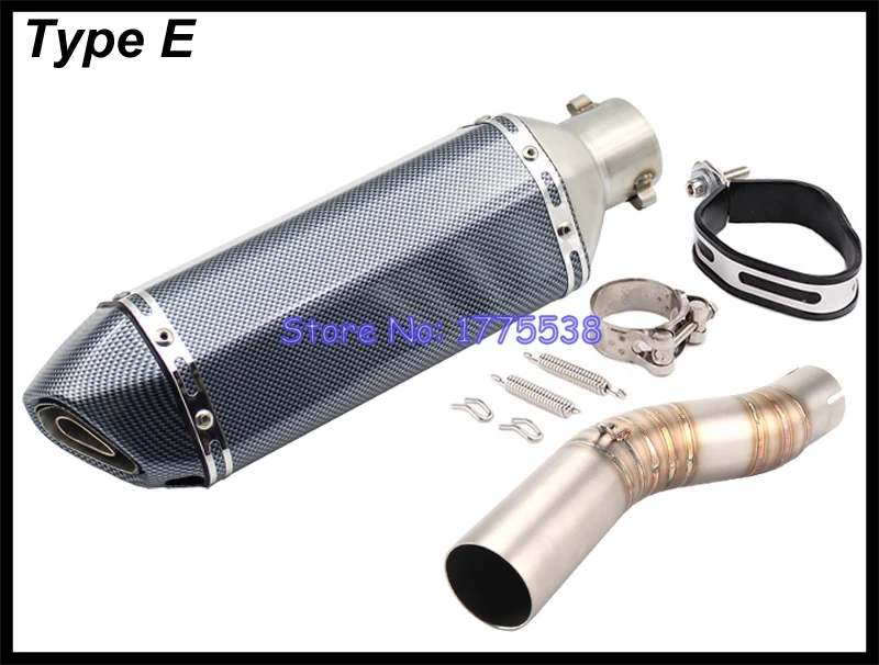 

Full Set Motorcycle Exhaust Link Pipe for 2003-2006 GSXR1000 Carbon Fiber ColorMotorbike Muffler Exhaust Escape System DB Killer