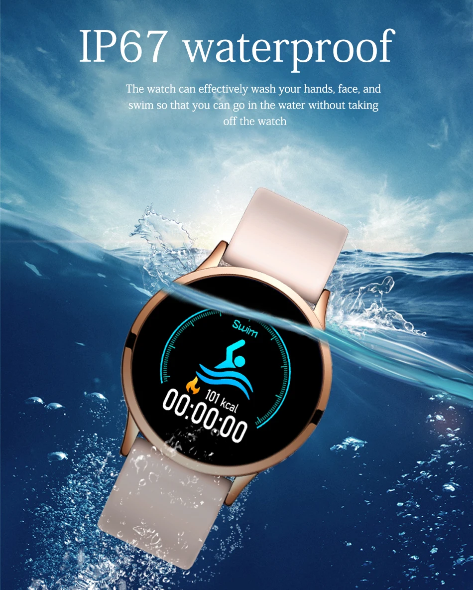 Смарт-часы LIGE женские с пульсометром и тонометром