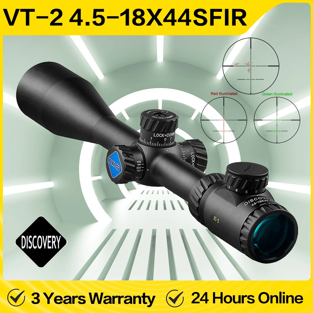 Открытие VT 2 4 5 18x44 SFIR охотничьи прицелы дальний 34 мм трубки освещенная сторона