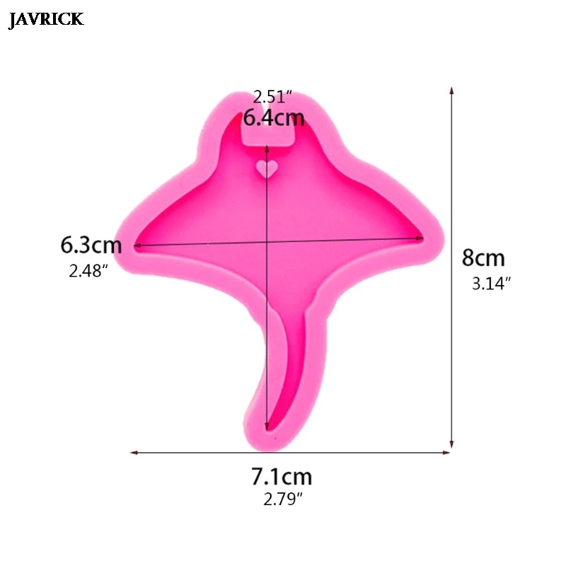 

Crystal Epoxy Resin Mold Stingray Shape Key Chain Pendant Casting Silicone Mould Handmade UV Resin Crafts Jewelry Making