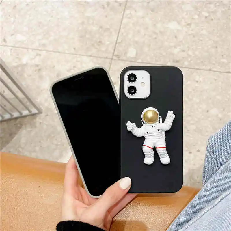 

Cute Cartoon 3D Space Astronaut Phon Case For Samsung Galaxy S7 S8 S9 S10 S10E S20 Note 9 8 10 Cute Cover for A30 50 60 70 80 90