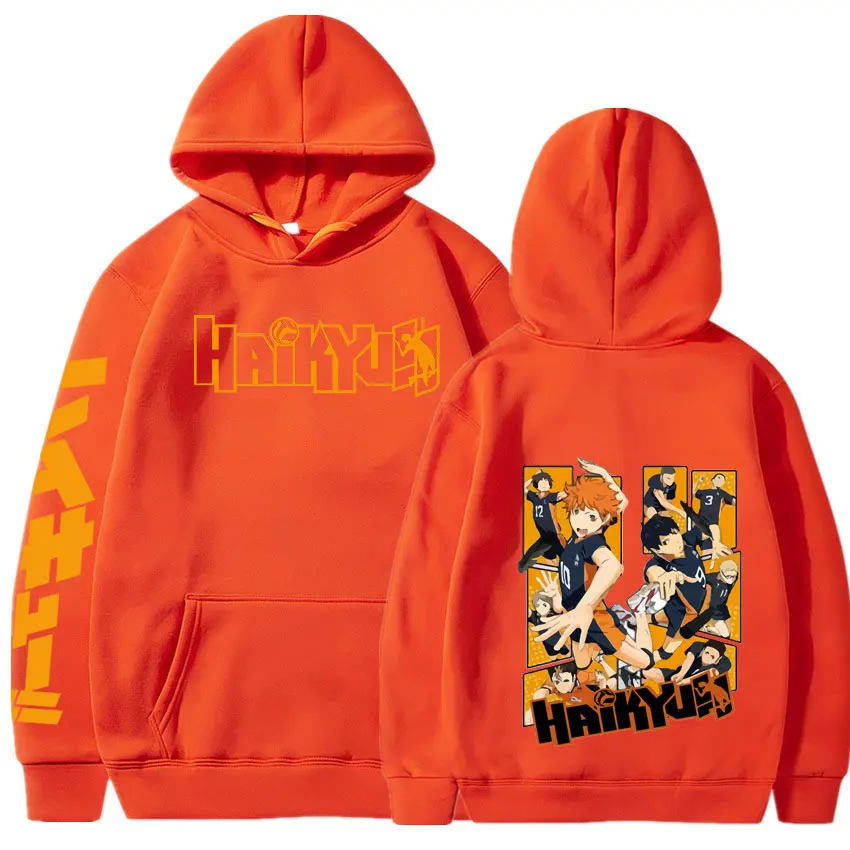 

Haikyuu Cosplay Japanese Style Hoodie Harajuku Sweatshirt Karasuno High School Pullover Hooded Sportswear Hoodie Unisex Tops