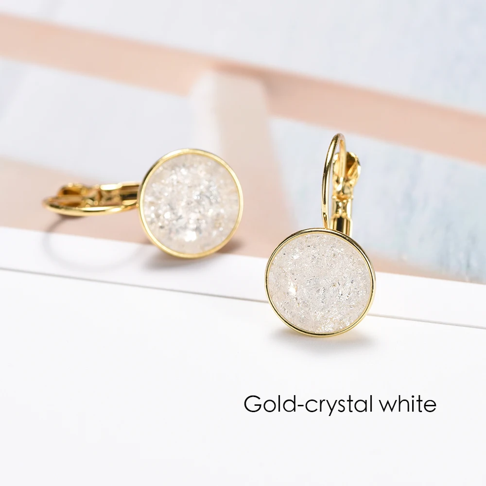 New Color Crystal Ice Flowers Dangle Earrings Fashion Drop Round Bella For Women Elegant Wedding Jewelry Hot | Украшения и