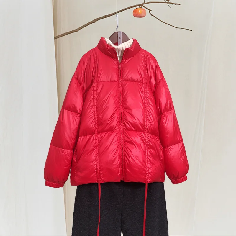 

2019 winter women warm padded down duck coat short thicken coloring clothing black all-match hatless fashion girl female